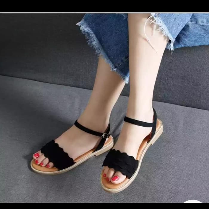 Sandal Wanita Flat Premium Murah Teplek Tanpa Hak Sepatu Sandal Tali Srampat Santai Korea Style hk25