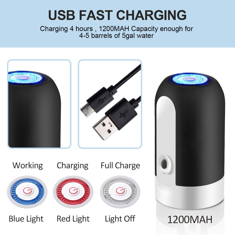 Pompa Galon Elektrik Recharge Dispenser Air Galon Charge DISPENSER USB