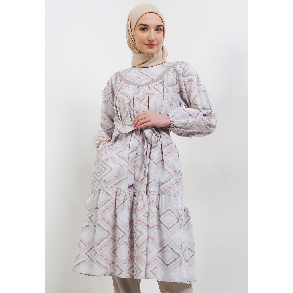 MFMW Kurma Midi Dress Coklat Motif