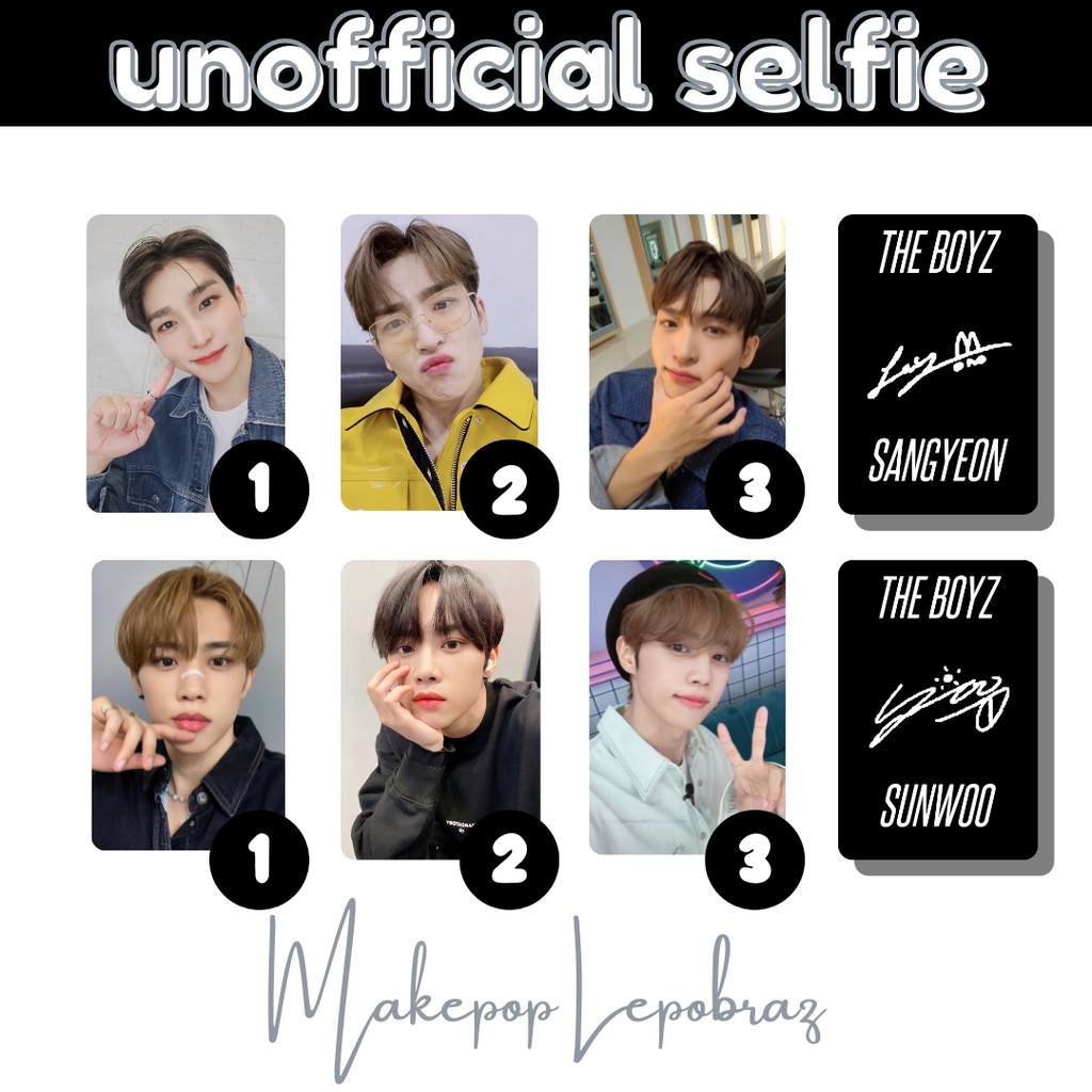 [MIN. 3 PC] THE BOYZ UNOFFICIAL SELFIE - BOYFRIENDABLE PC ERIC HYUNJAE JUYEON SANGYEON NEW Q KEVIN YOUNGHOON HAKNYEON