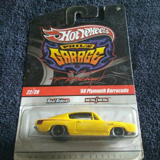 HOT WHEELS 68 PLYMOUTH BARRACUDA. HOTWHEELS PHIL'S GARAGE. BAN KARET.