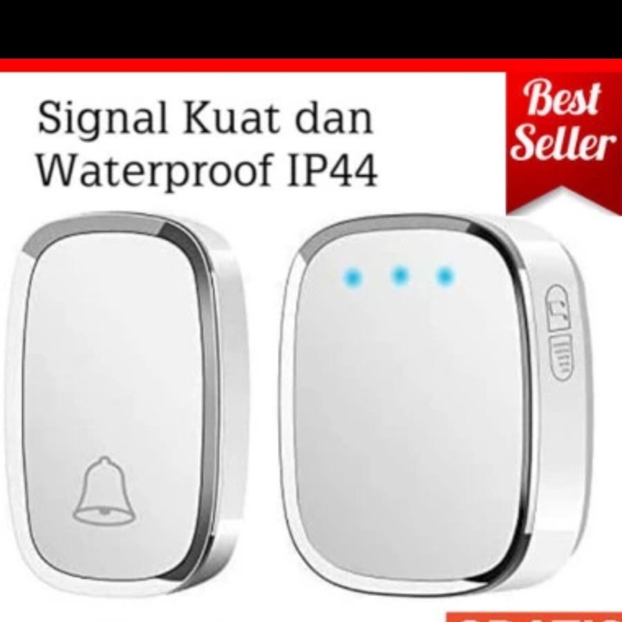 Bel Rumah Wireless Home Door Bell Waterproof Pintu 1 Receiver Musik A