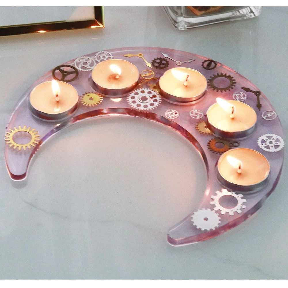 (BISA COD) FTIHSHP Xiyo Cetakan Tempat Lilin Resin Silicone Mold Model Bulan - 5042