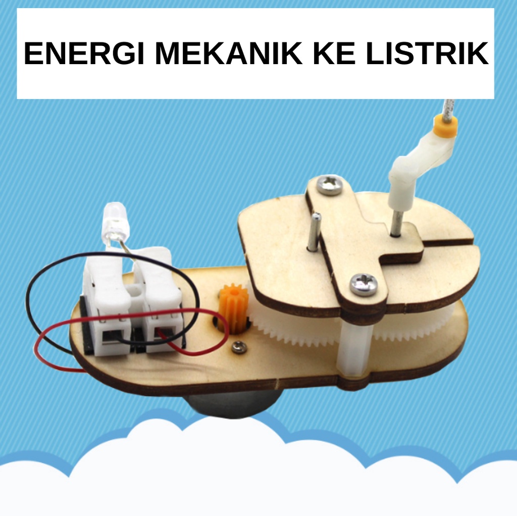 Alat Peraga Fisika Energi Mekanik Kinetik ke Listrik DIY Elektronika