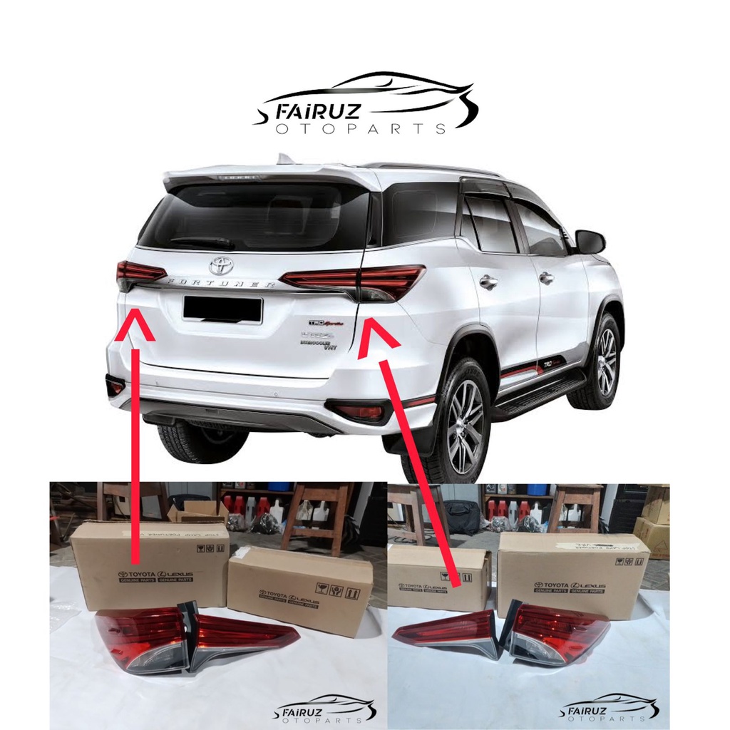 [1 SET/4 BIJI KANAN KIRI] Stop lamp fortuner vrz / lampu belakang fortuner vrz 2016 2017 2018 2019 2