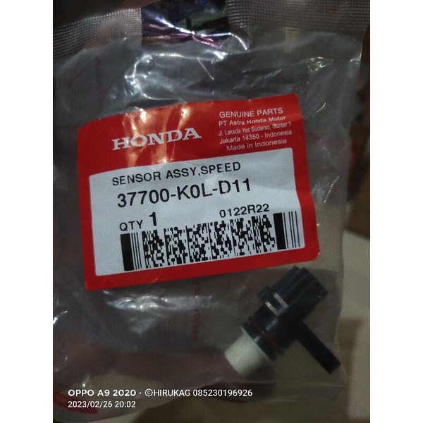 37700-K0L-D11 HGP AHM 100%ORIGINAL SENSOR ASSY SPEED BEAT K1A, SCOOPY ESP K2F PCX160 VARIO 160 37700