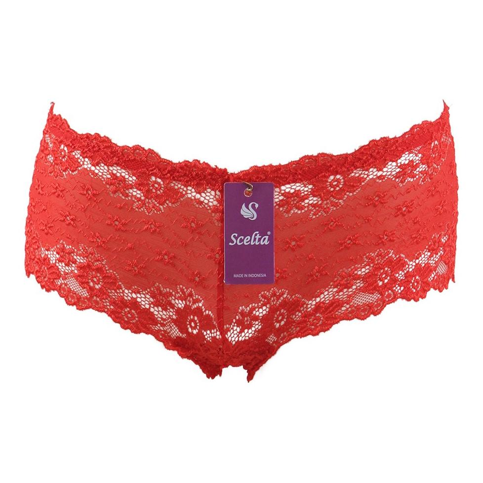 Scelta - Sexy Panty Celana Dalam Wanita Transparan Full Renda Cd Sce 1163