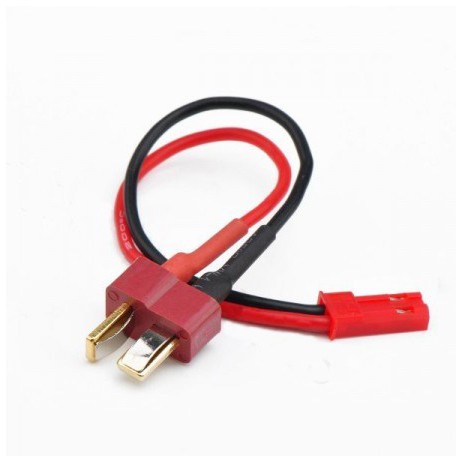 1pcs Konektor konverter converter T dean T plug female to jst male 2pin kabel silicone 22awg 5Cm