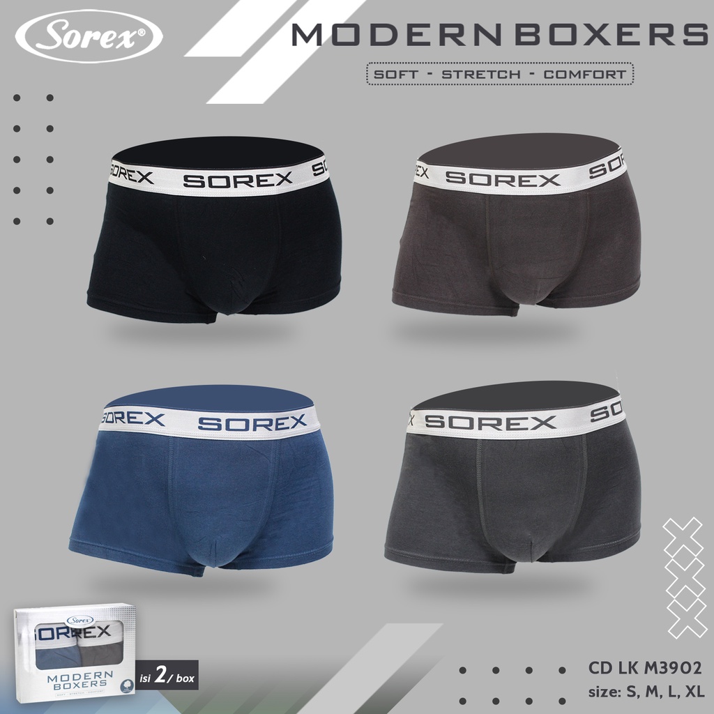 2 Celana Dalam Pria - M 3904 - SOREX MEN BOXER - BOX ISI 2 - CD Dewasa - Remaja