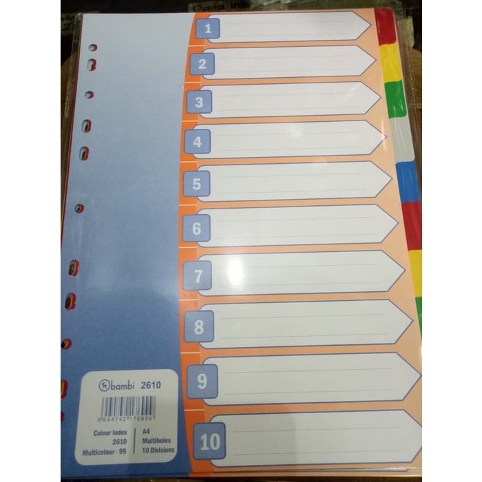 

Terlaris Pembatas File /Ordner Bambi A4 2610(10Warna)