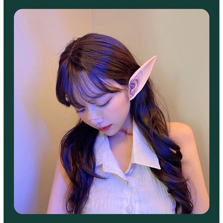 Telinga Elf Peri Cosplay Anime Halloween Silicone Ears Kuping Palsu