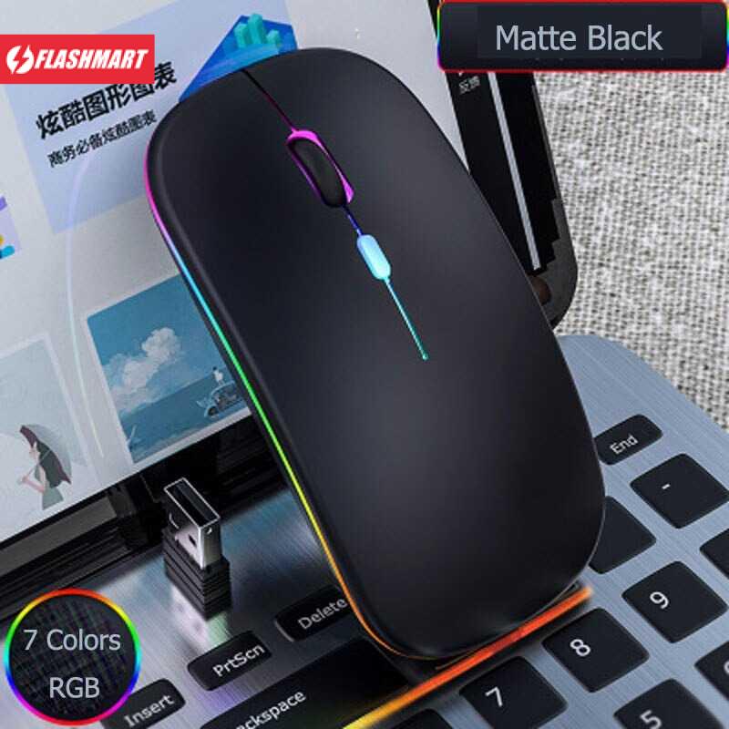 Flashmart Super Slim Silent Optical Wireless Mouse USB Recharge 2.4 GHz - A2