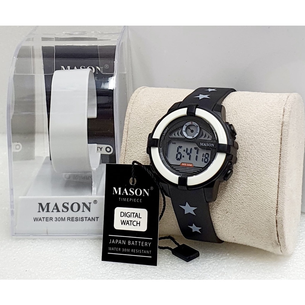 BEST SELLER JAM TANGAN WANITA MASON 7015 ORIGINAL I40 TALI RUBBER DIGITAL FREE BOX BATERAI CADANGAN || JAM TANGAN FASHION WANITA JAM TANGAN CEWEK MURAH