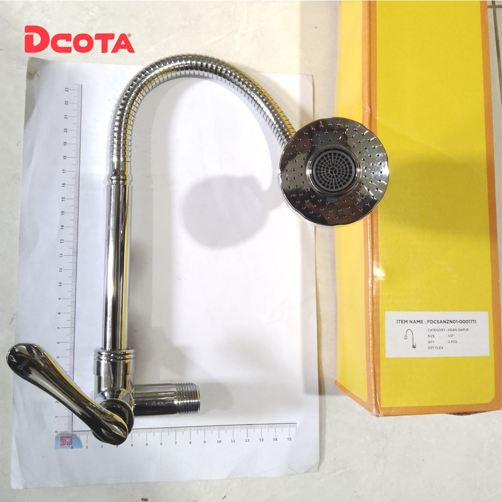 DCOTA DST FLEX Kran Angsa Flexible Keran Cuci Piring Dapur Fleksibel Wastafel Wallsink Tembok
