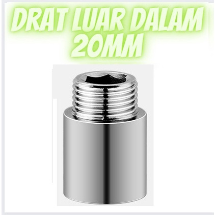 SOCK DRAT 1/2 INCH STAINLESS /SOCK DRAT LUAR DRAT DALAM SOCK PENDEK 1/2 IN BODY BULAT DRAT 30mm
