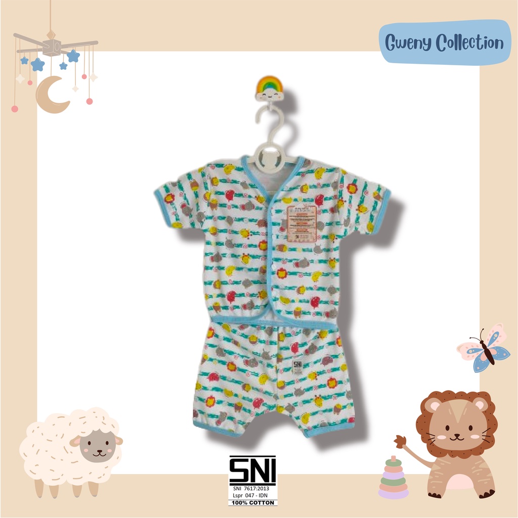 SETELAN BAJU BAYI TAMPA LENGAN UNISEX COTTON BABY GLOW