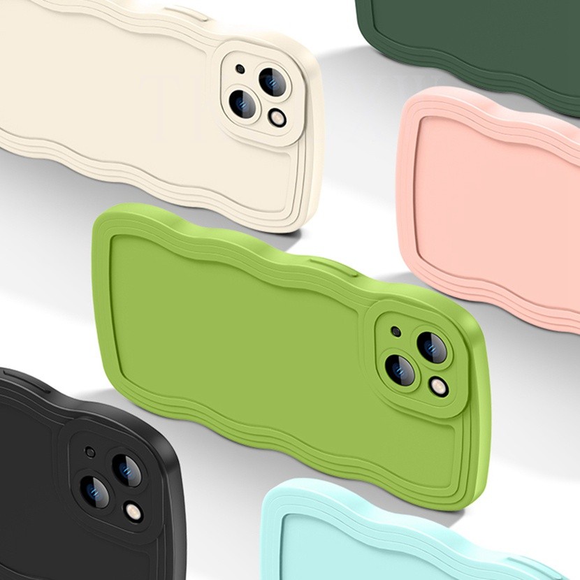 SoftCase Gelombang Warna Waxy Macaron Case For Ip 7 Ip 8 Ip 7 Plus Ip 8 Plus SenseAcc