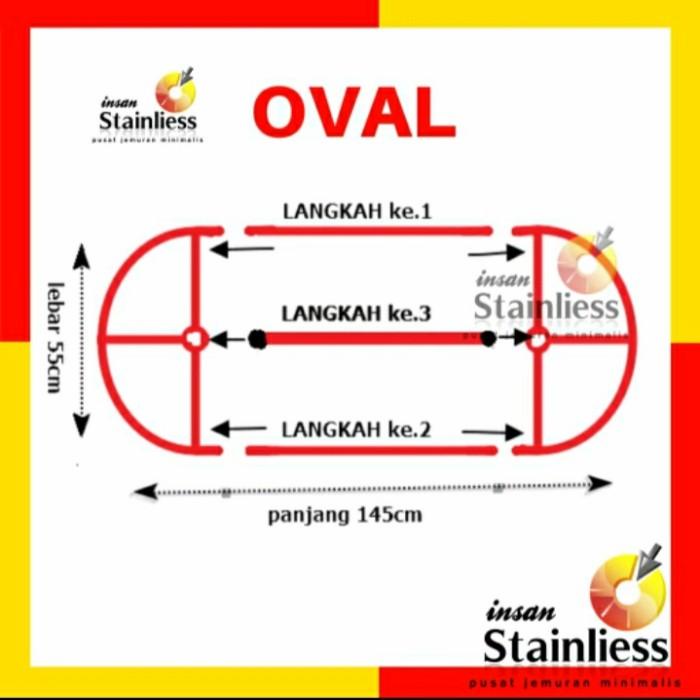 JEMURAN PAKAIAN OVAL | JEMURAN BESI | JEMURAN LIPAT | JEMURAN BAJU