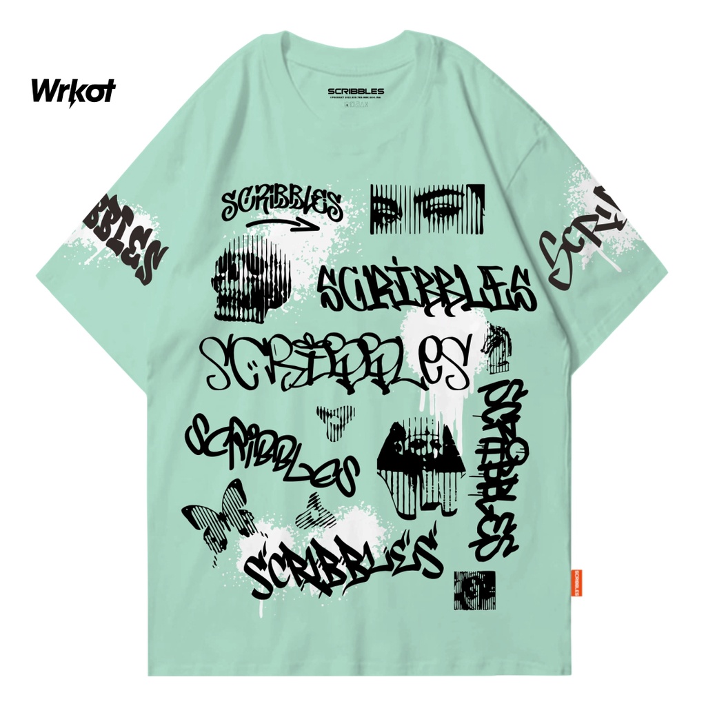 Workout Stretwear x Scribbles Kaos Oversize Original Workout Graffiti