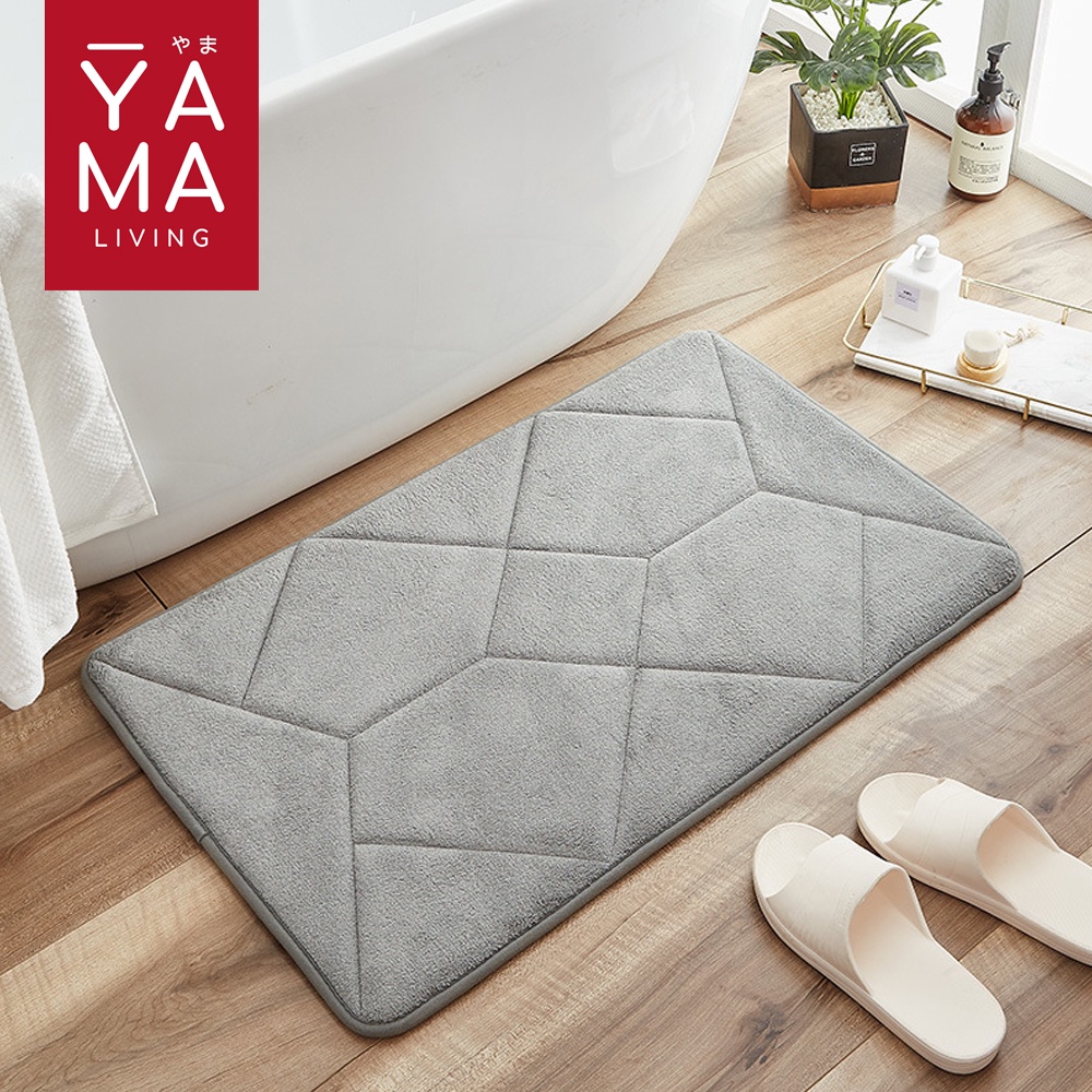 YAMA OMONO Memory Foam Mat Keset Kaki Anti Slip Kamar Mandi Toilet Tebal Penyerap Air