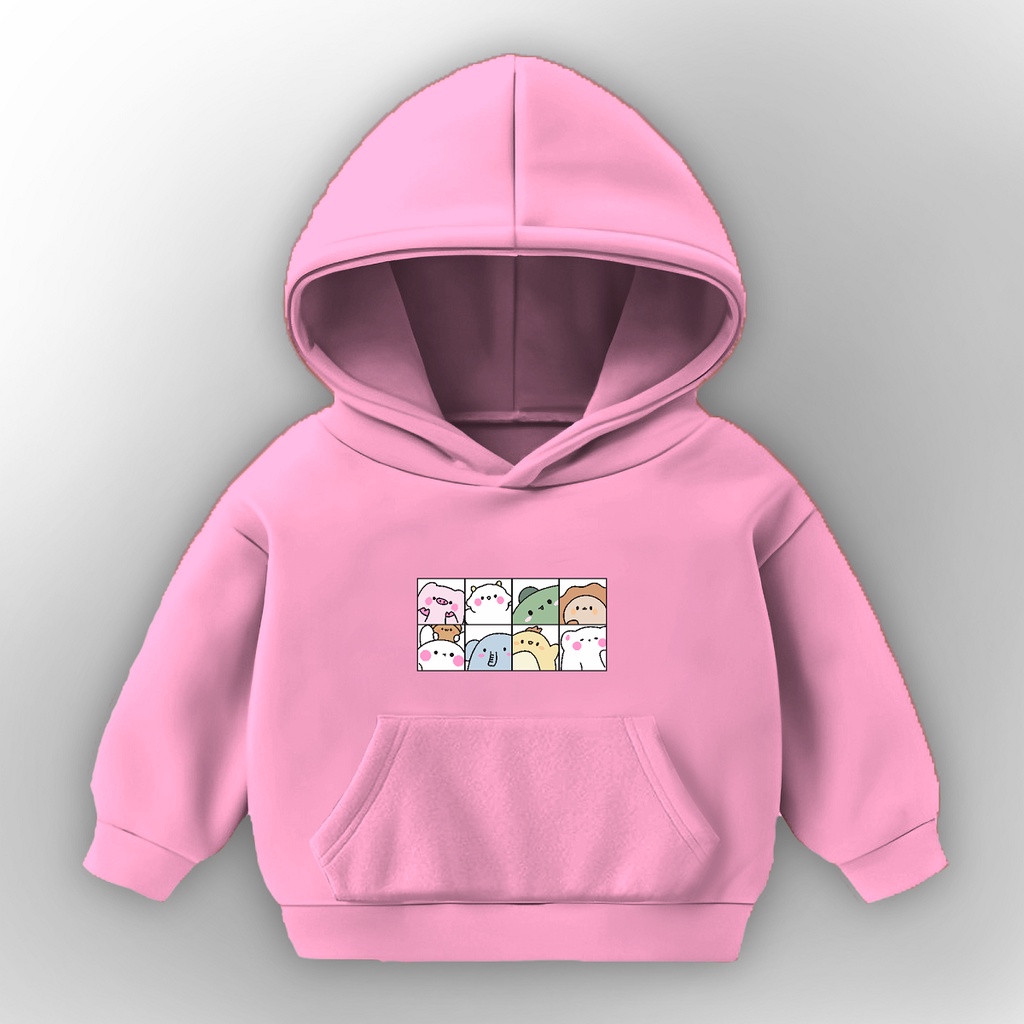 Hoodie Anak Gambar Kombinasi Untuk Usia 1-6 Tahun