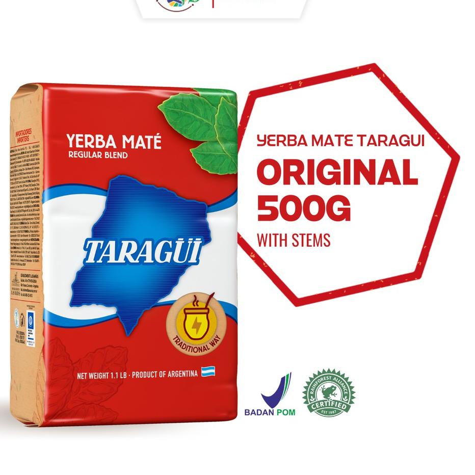 

❋ Taragui Yerba Mate Original with stems 500g | Teh Botanikal Argentina ☛