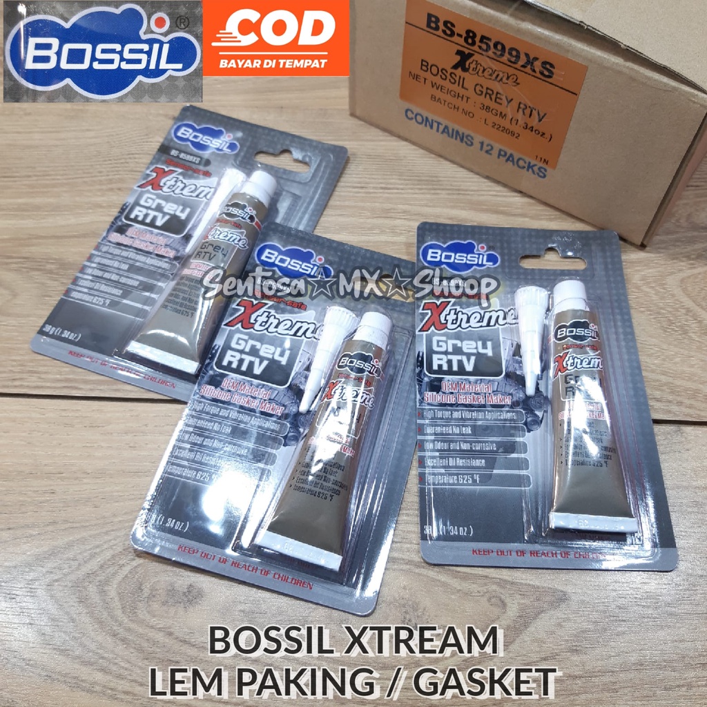 

( BOSSIL XTREAM ) LEM GASKET / PAKING / MESIN 38GM WARNA GREY