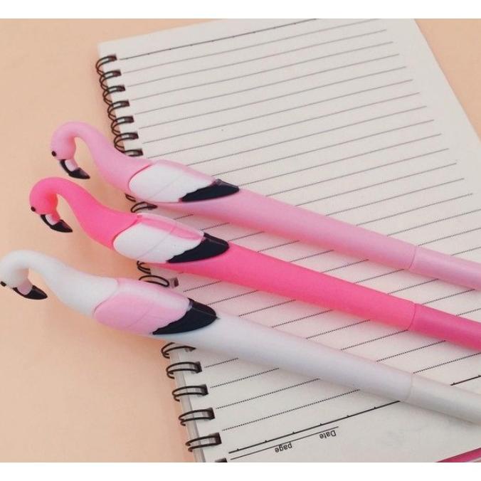 

3pcs Gel pen lucu animal flamingo 84C18E