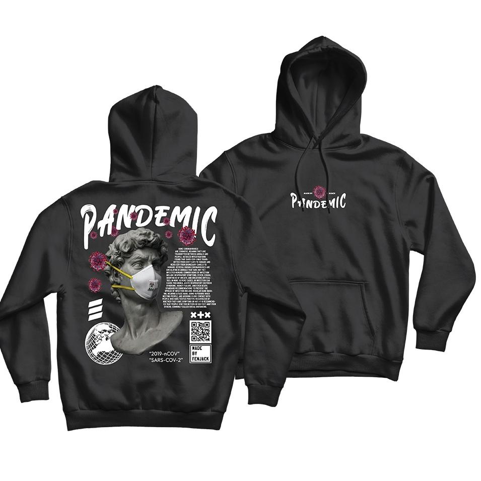MURAH FENJACK Hoodie Jumper PANDEMIC (Sablon) M -XXL (Pria & Wanita)