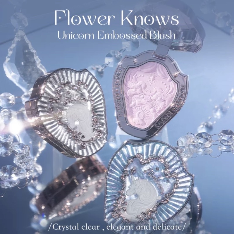 Flower Knows Unicorn Embossed Blush Natural Cheek Blusher Makeup