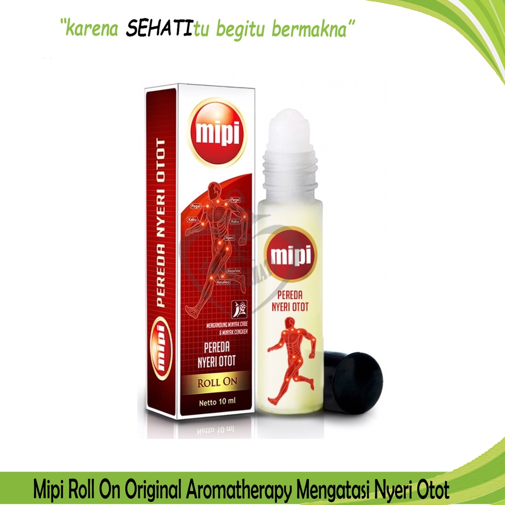 MIPI ROOL ON GREEN TEA 10ML OBAT GOSOK SAKIT KEPALA MASUK ANGIN