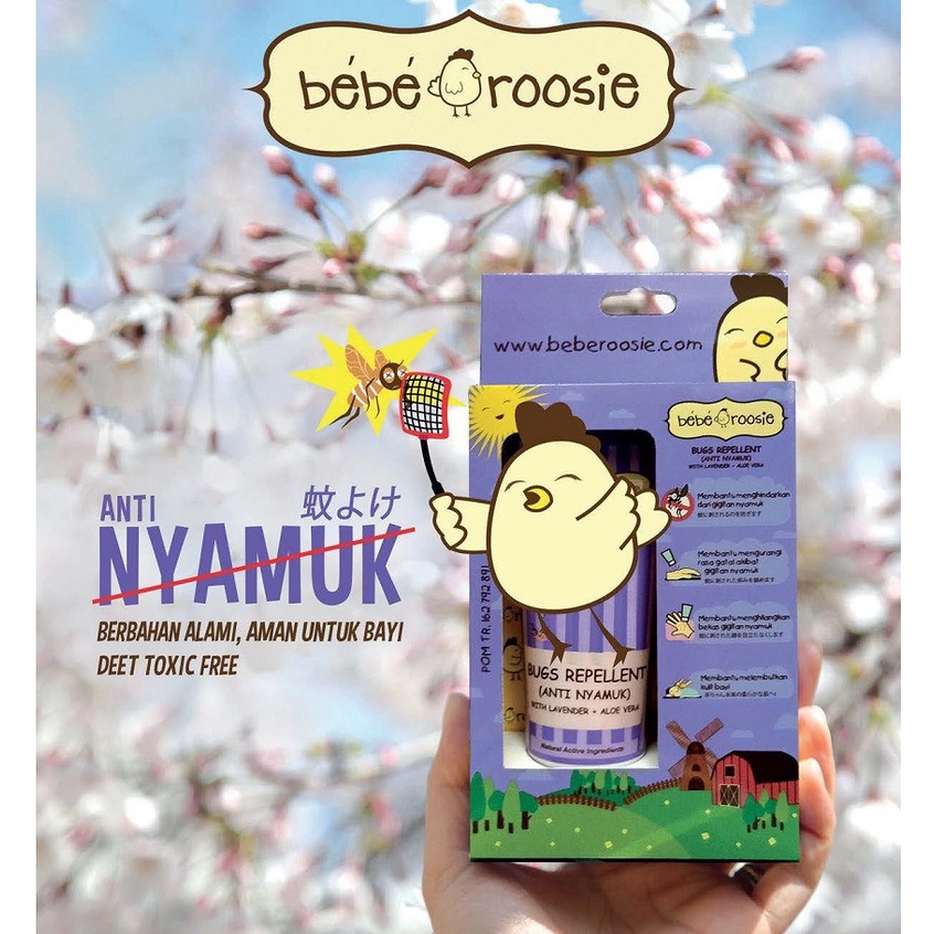 Bebe Roosie Bugs Repellent Cream 60gr Anti Nyamuk Serangga Bug