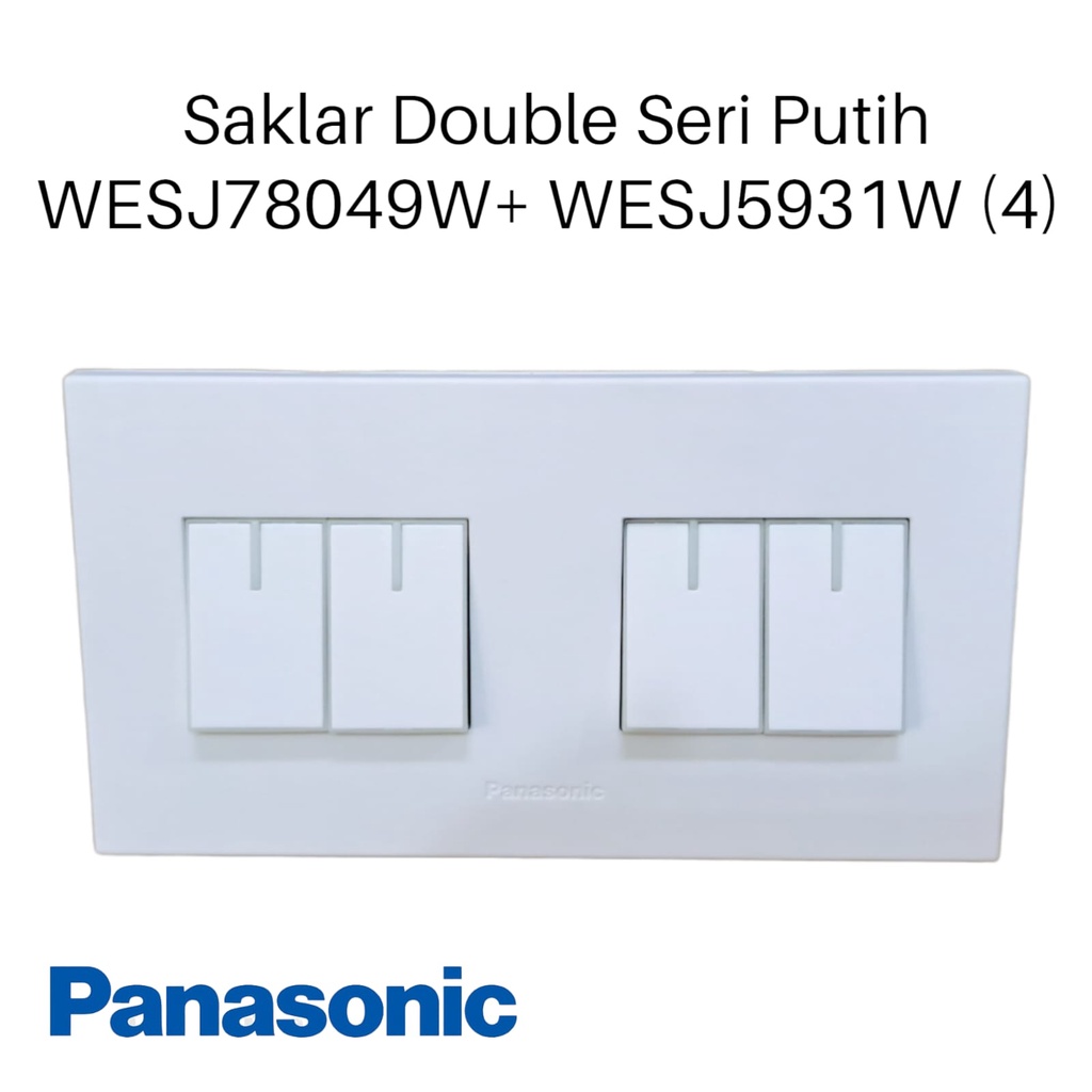 Panasonic Saklar Seri Double Putih Panasonic WESJ78049+WESJ5931