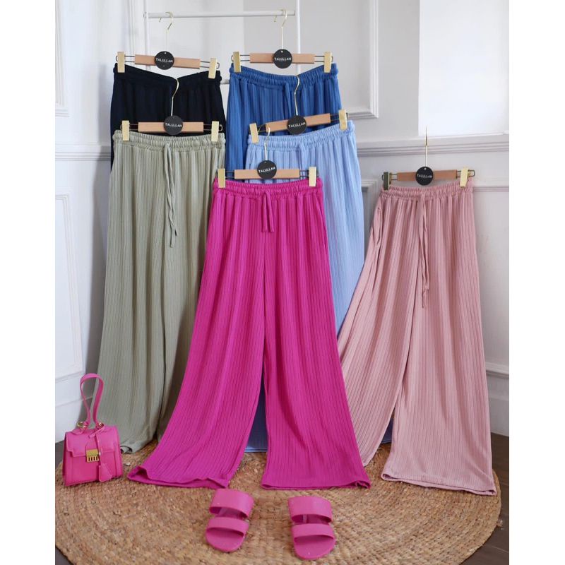 Lyra pants/kulot knit import/celana kulot bahan maxiline