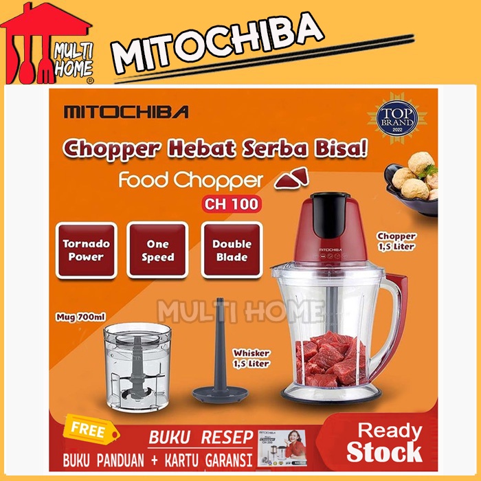 Chopper Blender Mitochiba New CH100 kapasitas 1.5 Liter