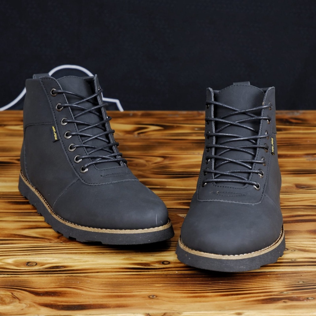 BURAY - SEPATU BOOT FASHION PRIA KULIT ASLI ORIGINAL FORMAL CASUAL KASUAL KERJA KANTOR GURU KONDANGAN PNS MOTORAN TRANDY BERKUALITAS