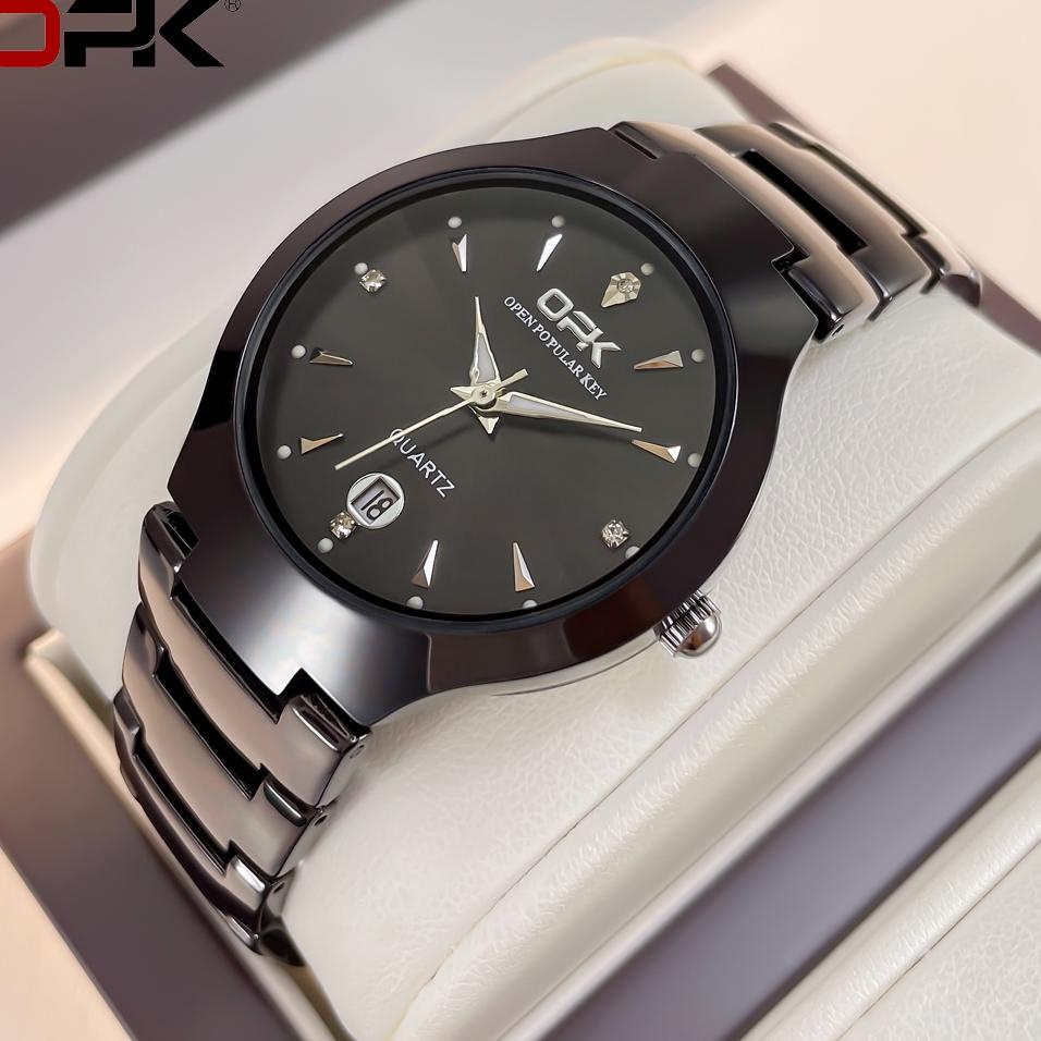 MENARIK OPK Jam Tangan Pria Original Cowok Analog Anti Air Bisnis Kuarsa Jam Tahan Air