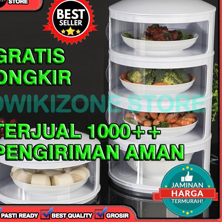 ☞ [TERMURAH] RAK SUSUN 4 TINGKAT TUDUNG SAJI RAK MAKANAN FOOD COVER MAKAN PENUTUP ✾