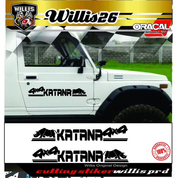 Promo sticker stiker mobil suzuki jeep jimny katana 4x4 off road