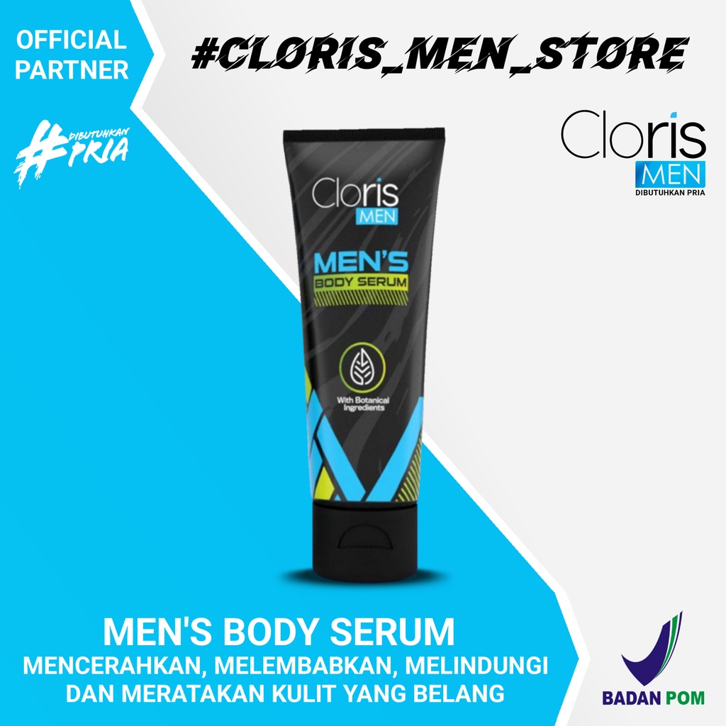 Clorismen MEN'S BODY SERUM Lotion Pemutih Badan Pria Meratakan Kulit Belang Kusam dan Melindungi dari Sinar Matahari