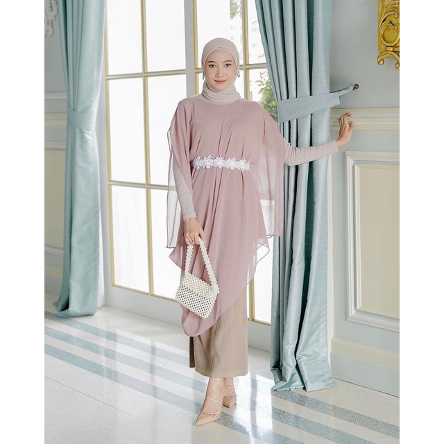gamis terbaru KEKINIAN pakaian wanita gamis putih long dress FASHION gamis pesta mewah elegan M3H9 m