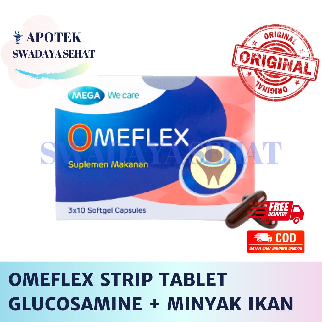 OMEFLEX Strip Tablet - Suplemen Sendi Kesehatan Glucosamine Minyak Ikan Glukosamin