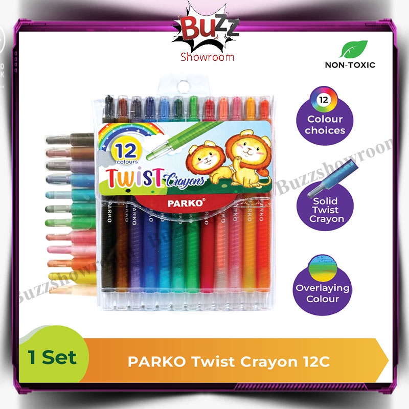 Twist Crayon Krayon Putar Panjang Mewarnai Parko Greebel