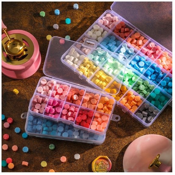 Set Octagon Sealing Wax Beads (200pcs)