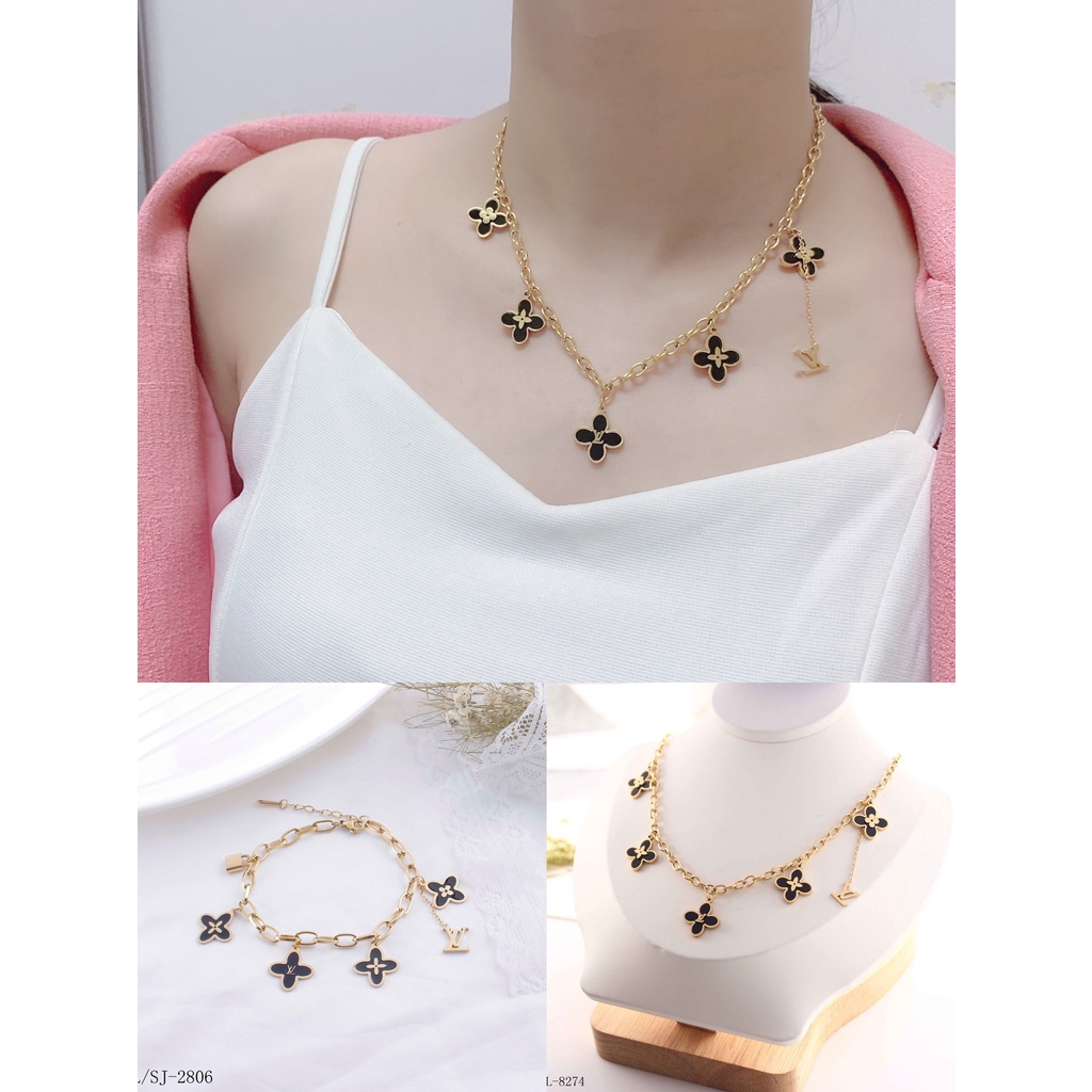 Set Perhiasan Titaniun Kalung Dan Gelang Fashion Jewelry 8274/2806