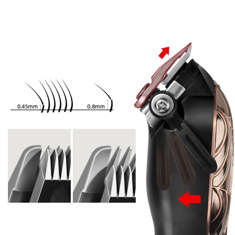 COD Alat Cukur Rambut Kemei Hair Clipper Elektrik KM-2616 Mesin Cukuran Professional electrik led Kemei