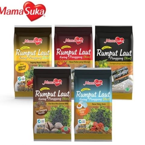

1.1 STOK READY Mama Suka Rumput Laut Nori Seaweed Isi 2's