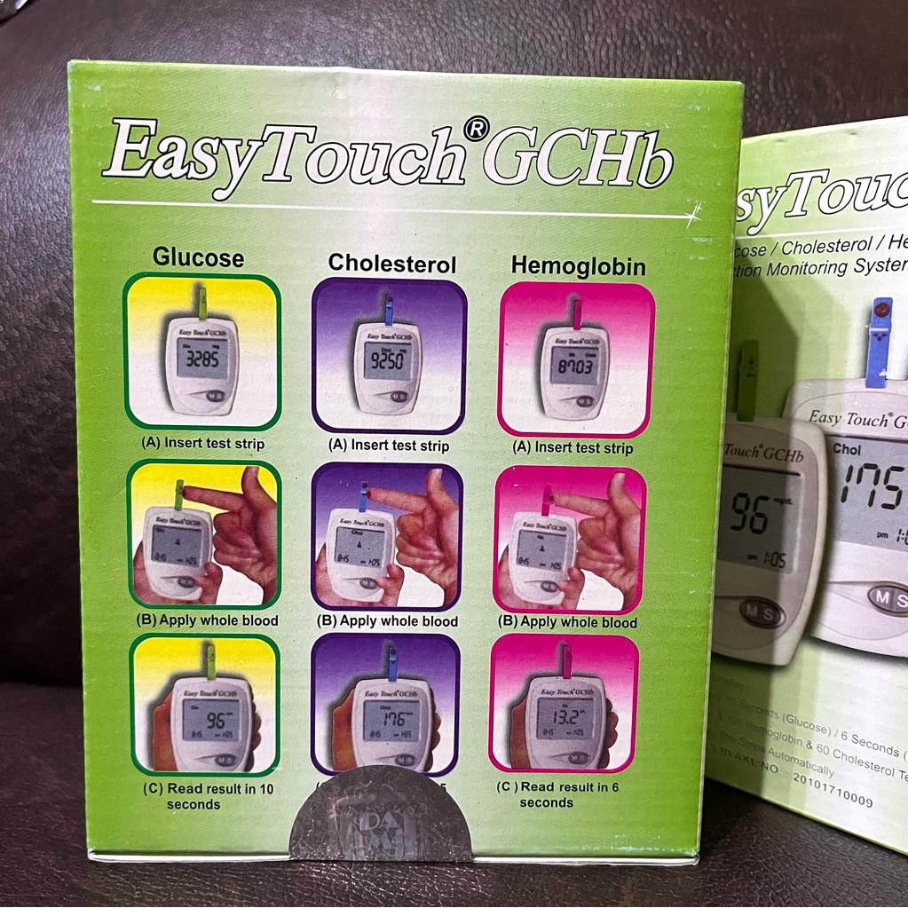 EASY TOUCH GCHB 3 IN 1 UNIT ALAT TEST CEK GULA DARAH KOLESTEROL HEMOGLOBIN HB