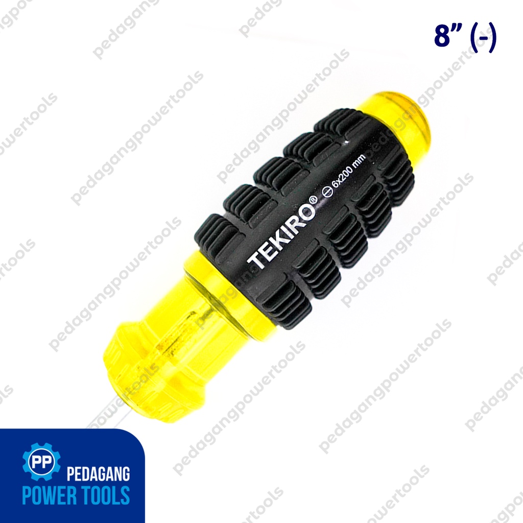 TEKIRO OBENG MINUS 8 INCHI GAGANG KARET SL6 X 200 MM SCREWDRIVER MIN