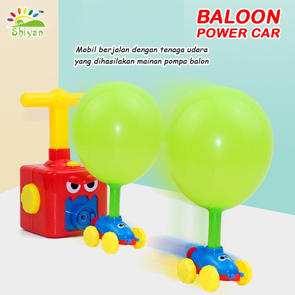 [Shiyan] mainan mobil pompa balon / air pressure powered balloon car mainan terbaru ber SNI